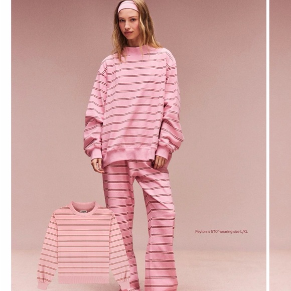 Pink Striped Sweatshirt